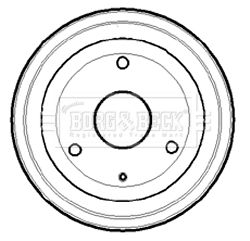 BORG & BECK Тормозной барабан BBR7073